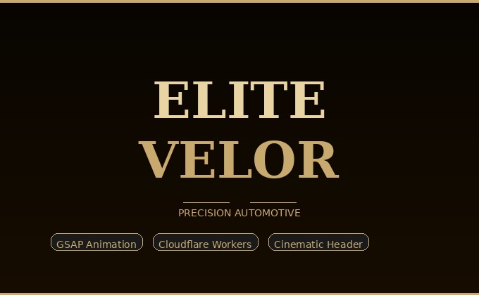 Elite Velor — luxury automotive detailing brand website